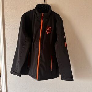 G-III SF Giants Baseball Black Orange MBL Sports Bomber Jacket XXL Tall Iconic